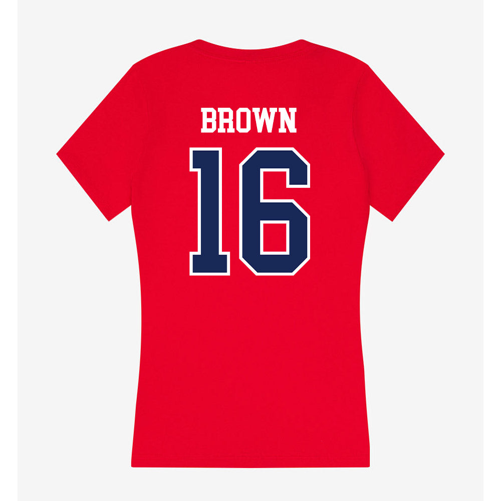 Arizona - NCAA Women's Soccer : Maia Brown - Women's V-Neck T-Shirt-1