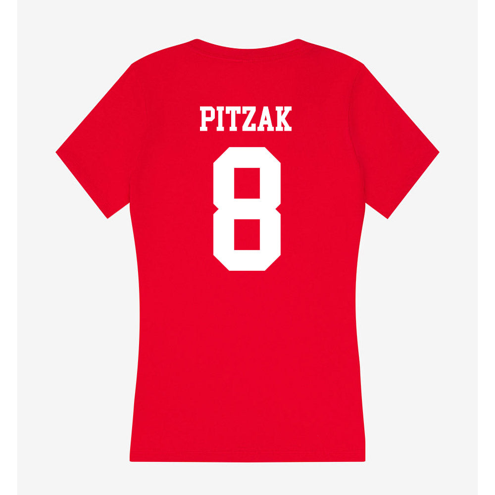 Utah - NCAA Beach Volleyball : Kylie Pitzak - Women's V-Neck T-Shirt-1