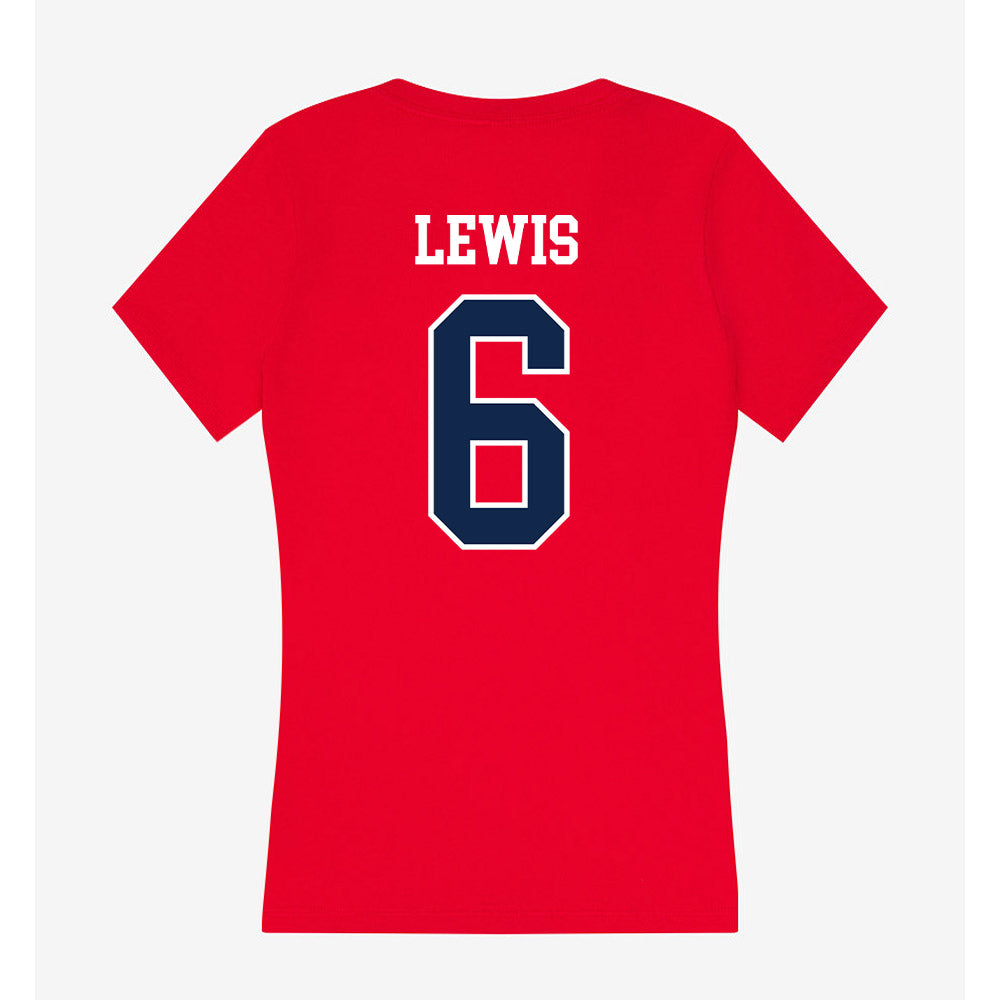 Ole Miss - NCAA Women's Volleyball : Aniya Lewis - Women's V-Neck T-Shirt-1