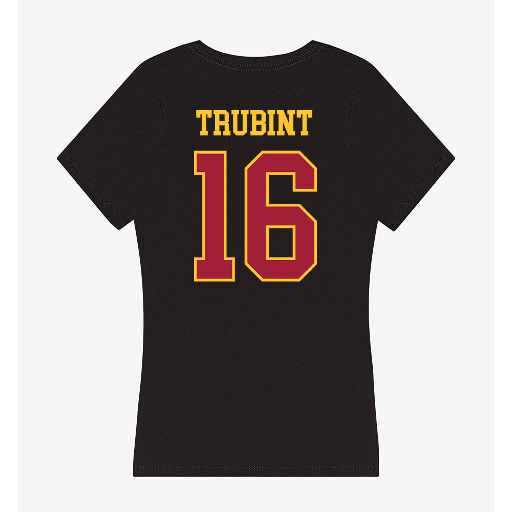 USC - NCAA Women's Volleyball : Gala Trubint - Women's V-Neck T-Shirt-1