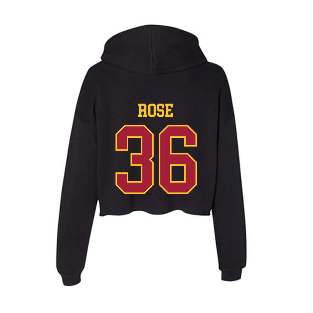 USC - NCAA Football : Will Rose - Women's Crop Fleece Hoodie-1