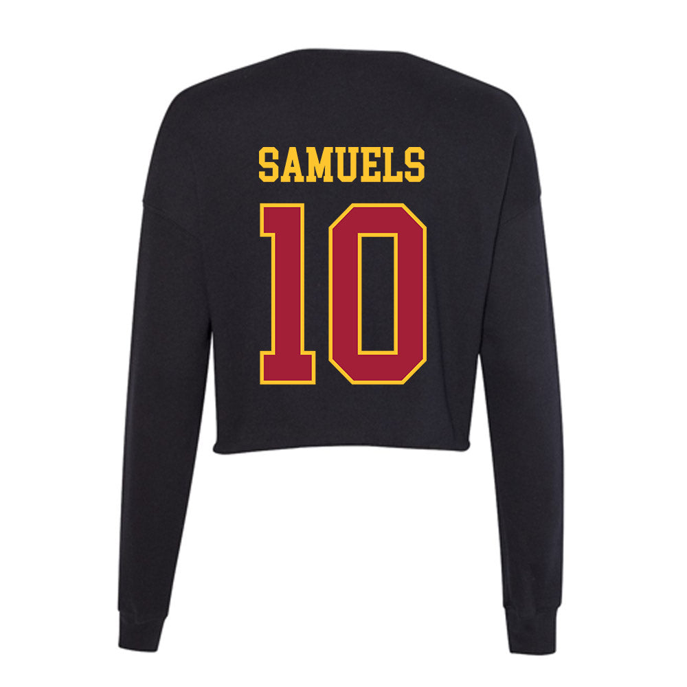 USC - NCAA Women's Basketball : Malia Samuels - Women's Cropped Crew Fleece-1