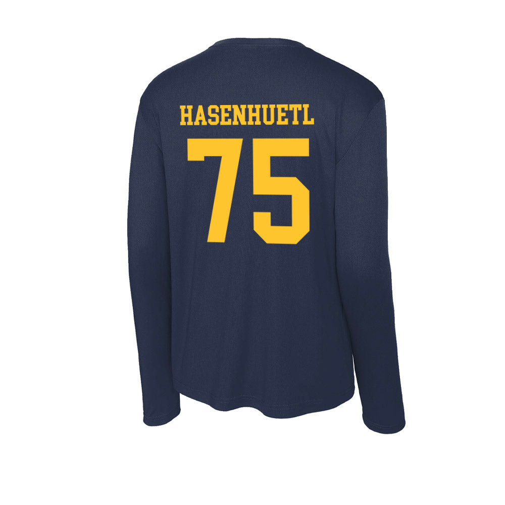 UC Berkeley - NCAA Football : Justin Hasenhuetl - Classic Shersey Activewear Long Sleeve T-Shirt-1