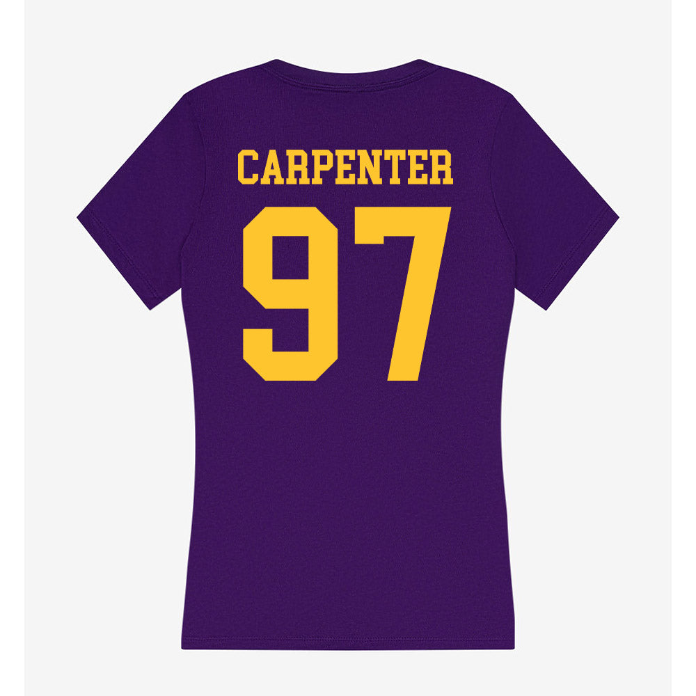LSU - NCAA Football : Dylan Carpenter - Women's V-Neck T-Shirt-1
