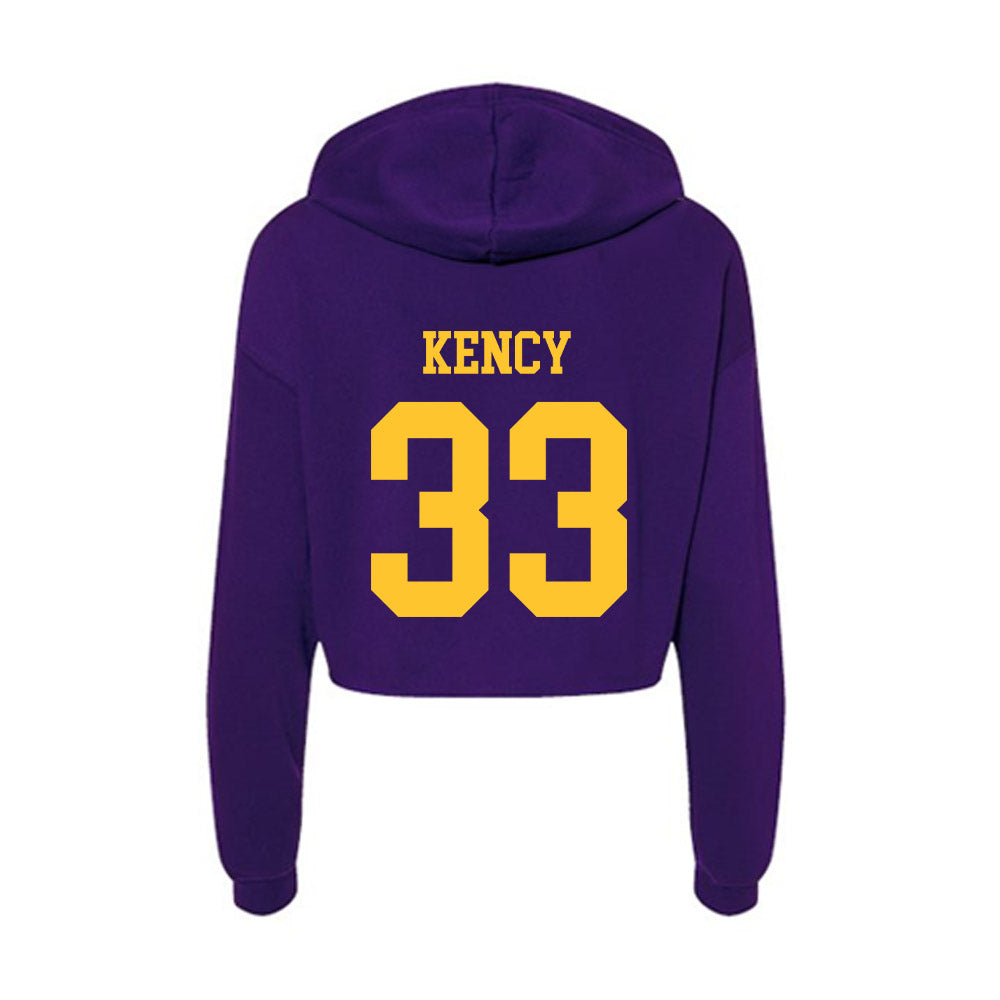 LSU - NCAA Football : David Kency - Women's Crop Fleece Hoodie-1