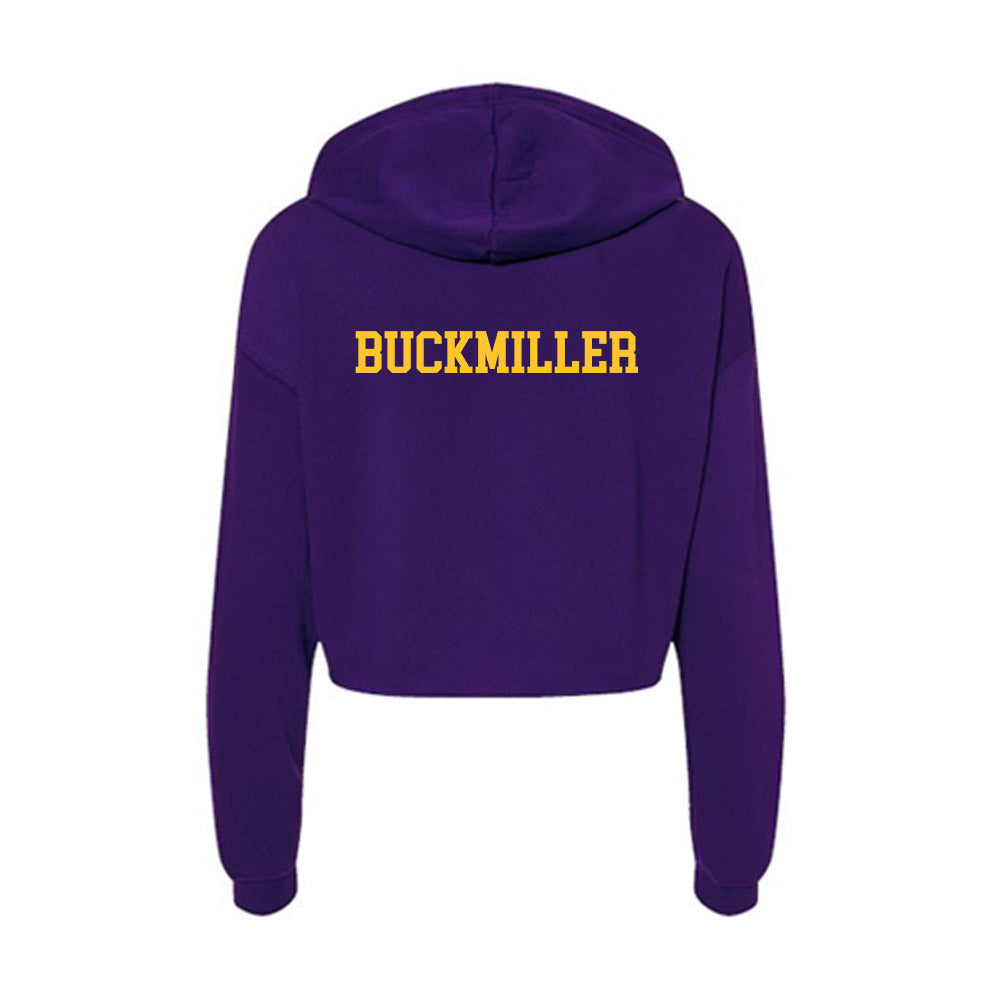 LSU - NCAA Men's Track & Field : Grant Buckmiller - Women's Crop Fleece Hoodie-1