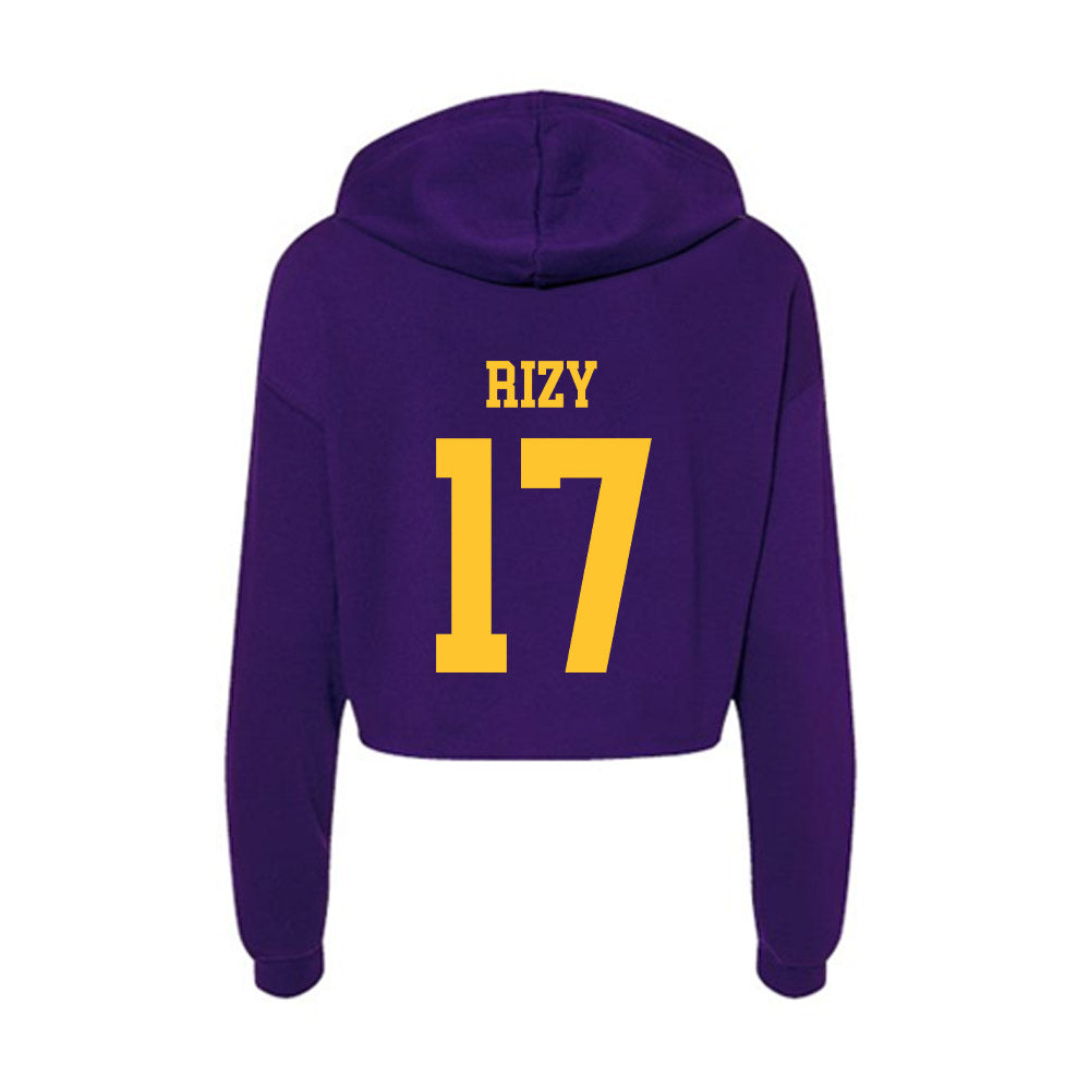LSU - NCAA Baseball : Mavrick Rizy - Women's Crop Fleece Hoodie-1