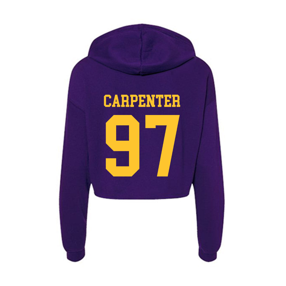 LSU - NCAA Football : Dylan Carpenter - Women's Crop Fleece Hoodie-1