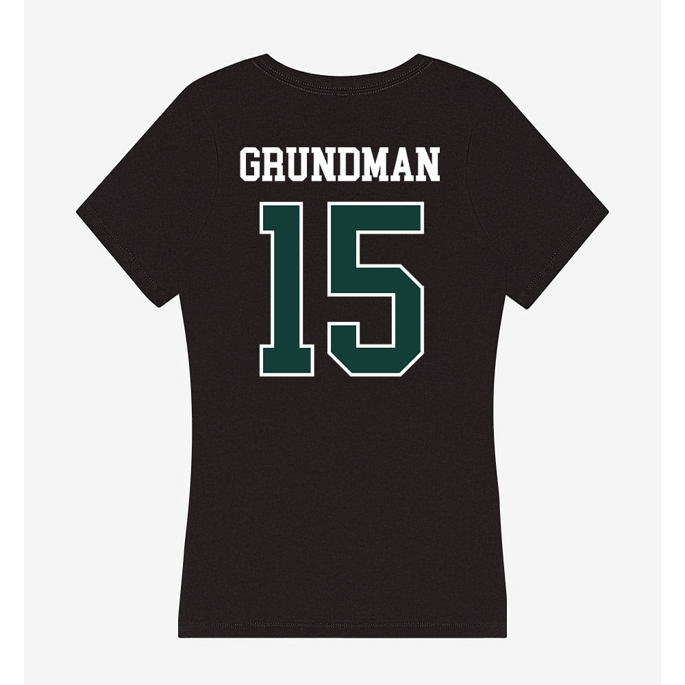Michigan State - NCAA Baseball : Gannon Grundman - Women's V-Neck T-Shirt-1