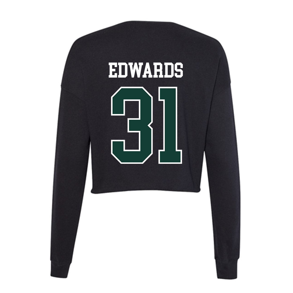 Michigan State - NCAA Football : Deuce Edwards - Women's Cropped Crew Fleece-1