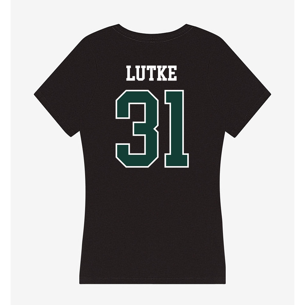 Michigan State - NCAA Women's Soccer : Ava Lutke - Women's V-Neck T-Shirt-1
