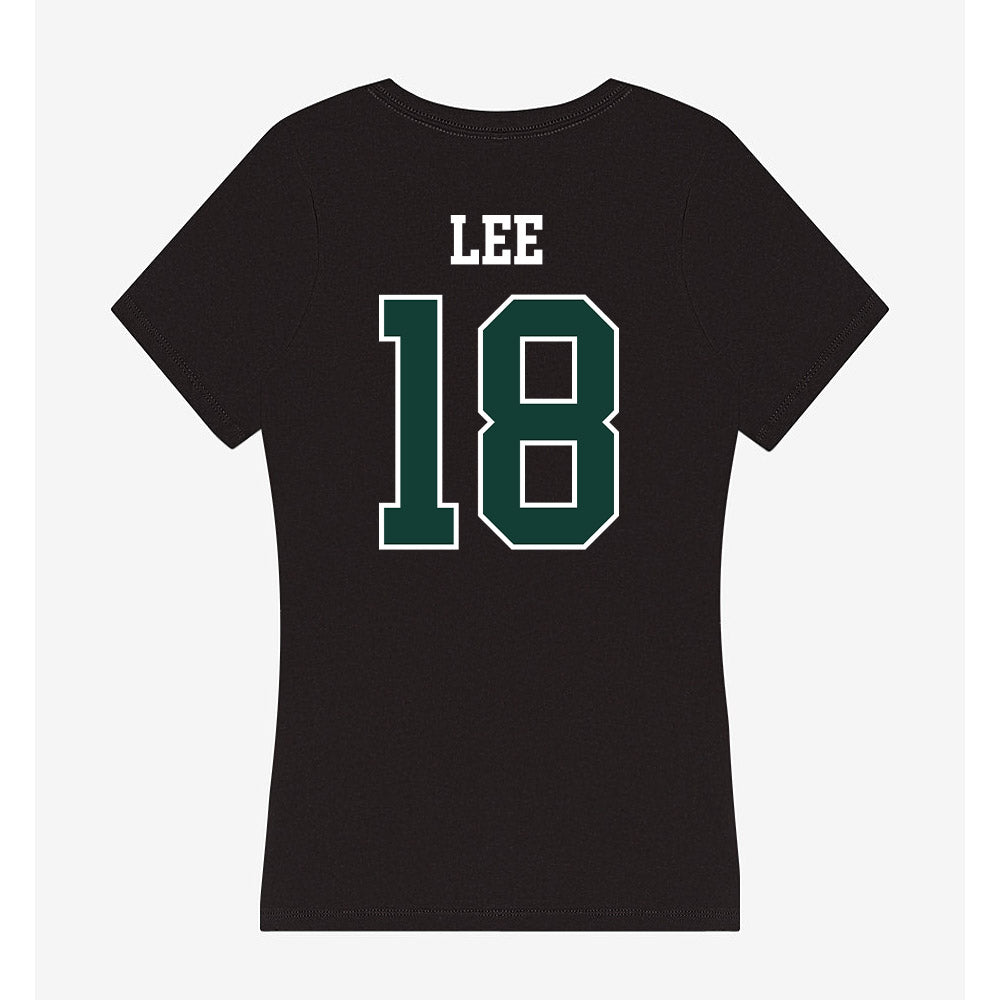 Michigan State - NCAA Men's Ice Hockey : Ryker Lee - Women's V-Neck T-Shirt-1