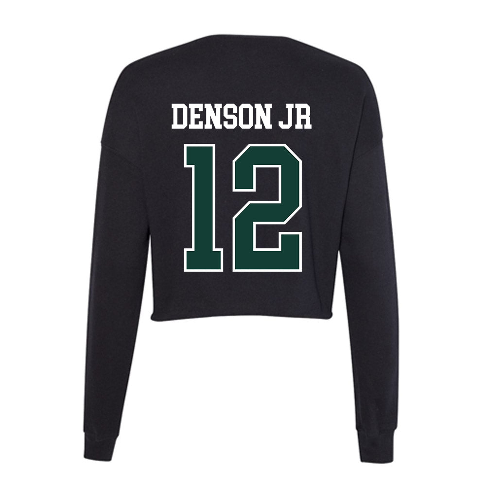 Michigan State - NCAA Football : Justin Denson Jr - Women's Cropped Crew Fleece-1