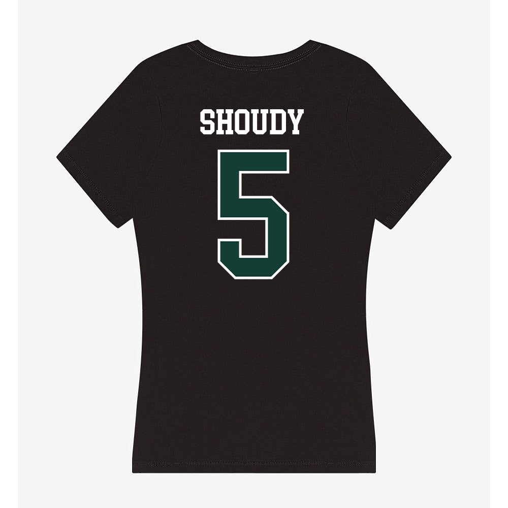 Michigan State - NCAA Men's Ice Hockey : Travis Shoudy - Women's V-Neck T-Shirt-1
