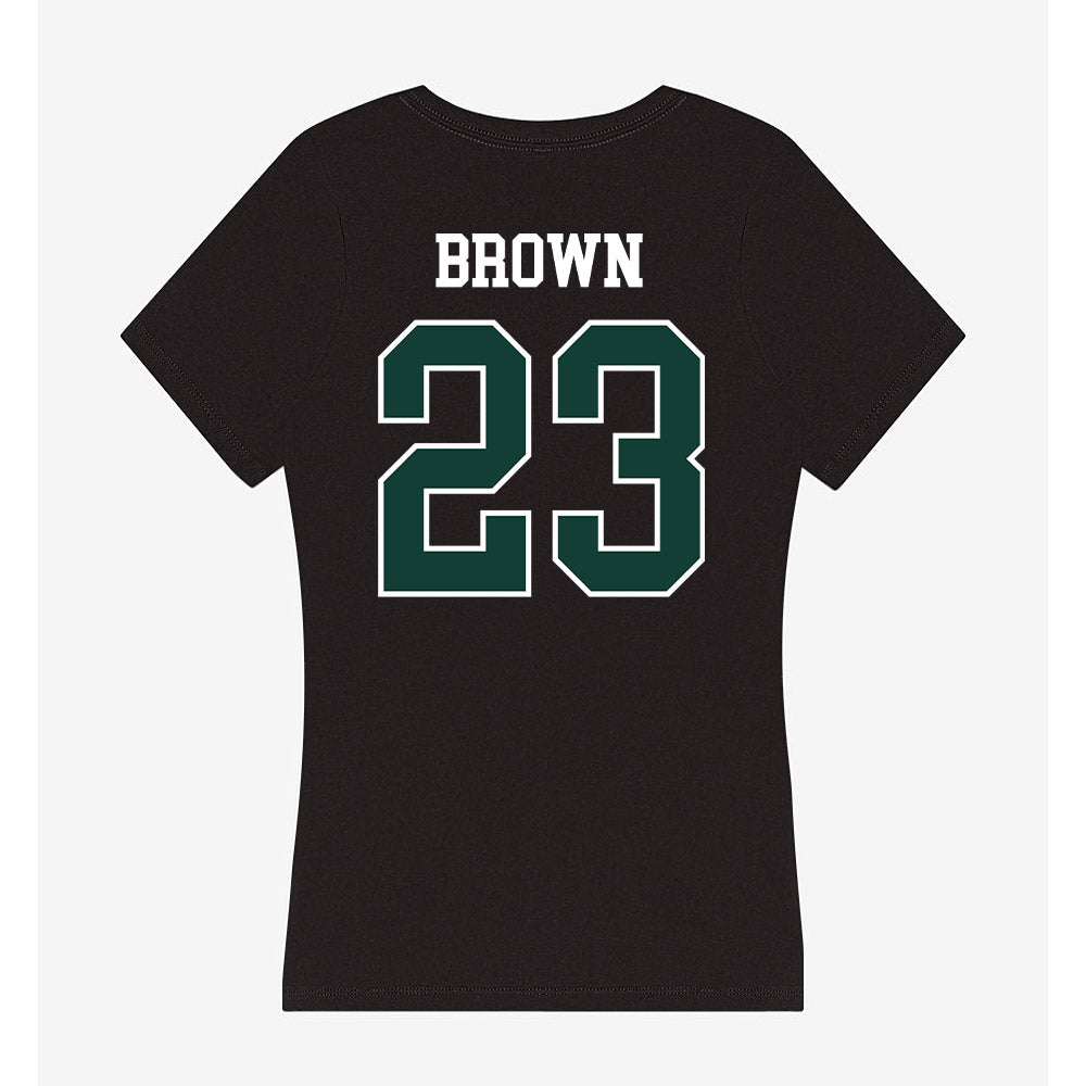 Michigan State - NCAA Women's Basketball : Jalyn Brown - Women's V-Neck T-Shirt-1