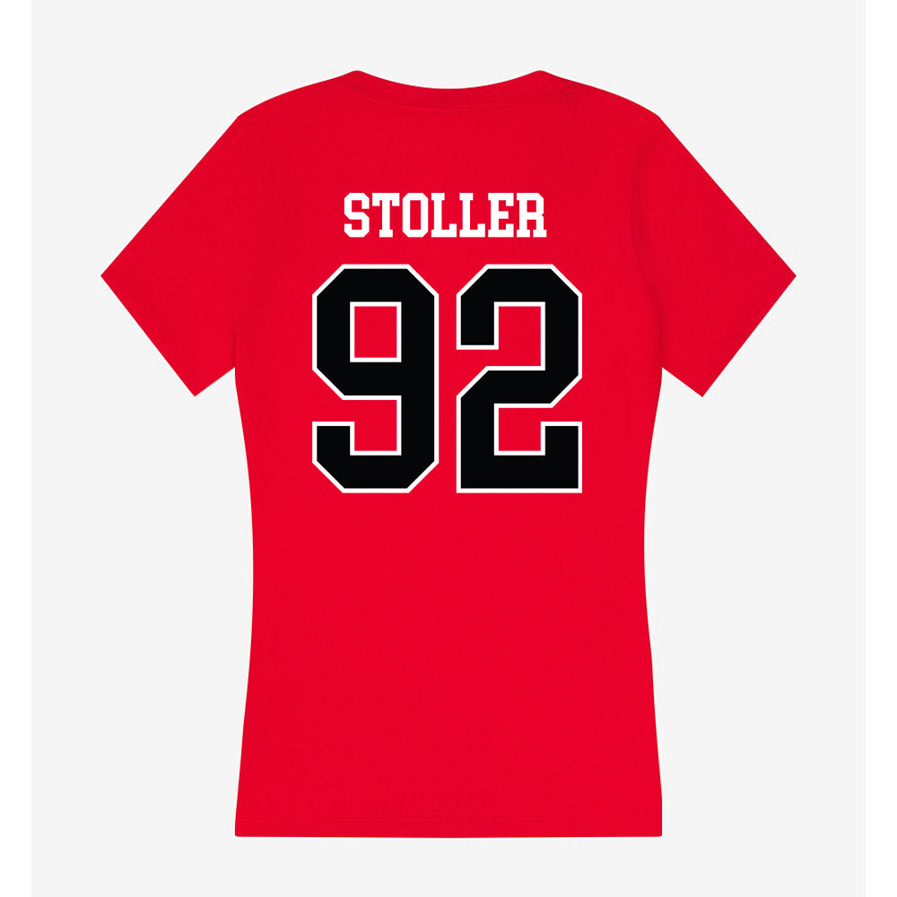 Rutgers - NCAA Men's Lacrosse : Cardin Stoller - Women's V-Neck T-Shirt-1