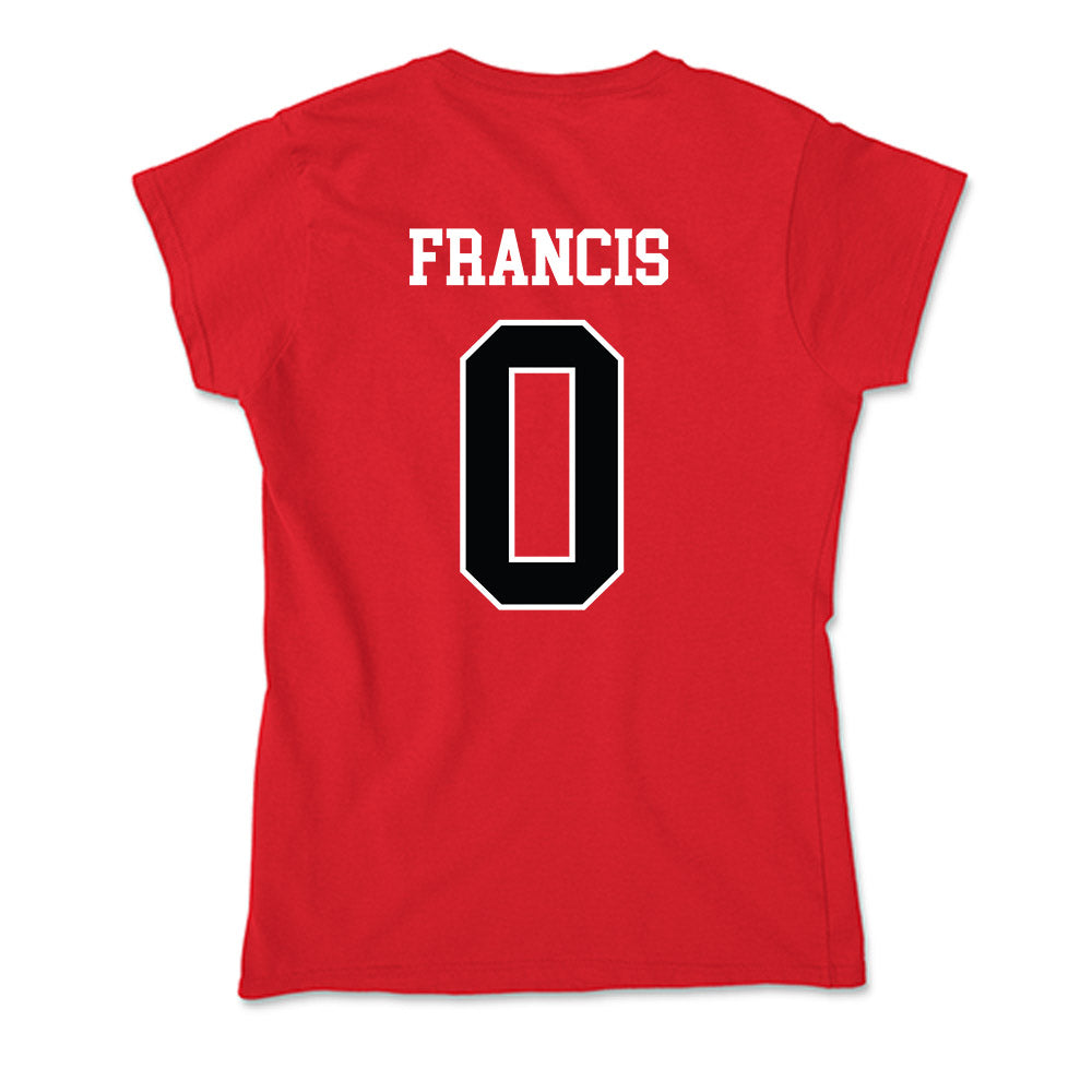 Rutgers - NCAA Men's Basketball : Tariq Francis - Soft Style Women’s T-Shirt-1