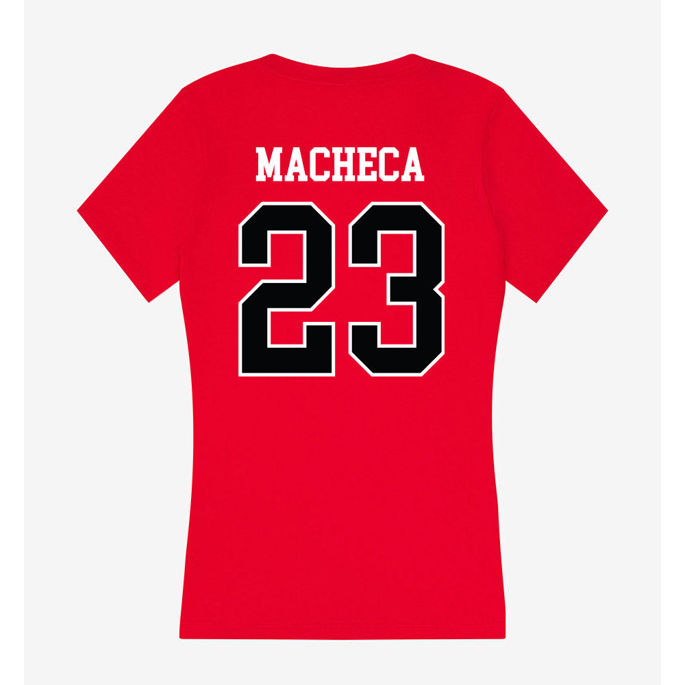 Rutgers - NCAA Men's Lacrosse : Andrew Macheca - Women's V-Neck T-Shirt-1