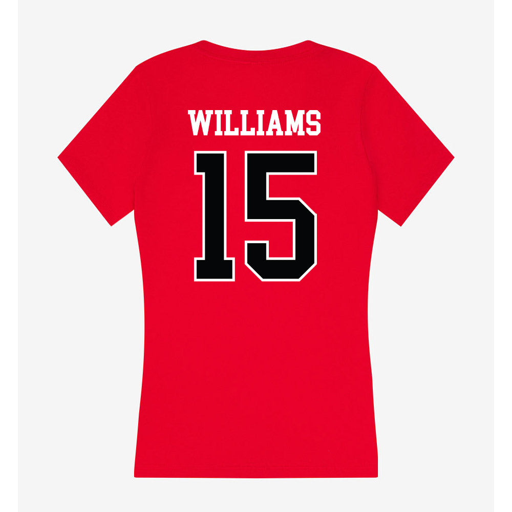 Rutgers - NCAA Football : Zilan Williams - Women's V-Neck T-Shirt-1