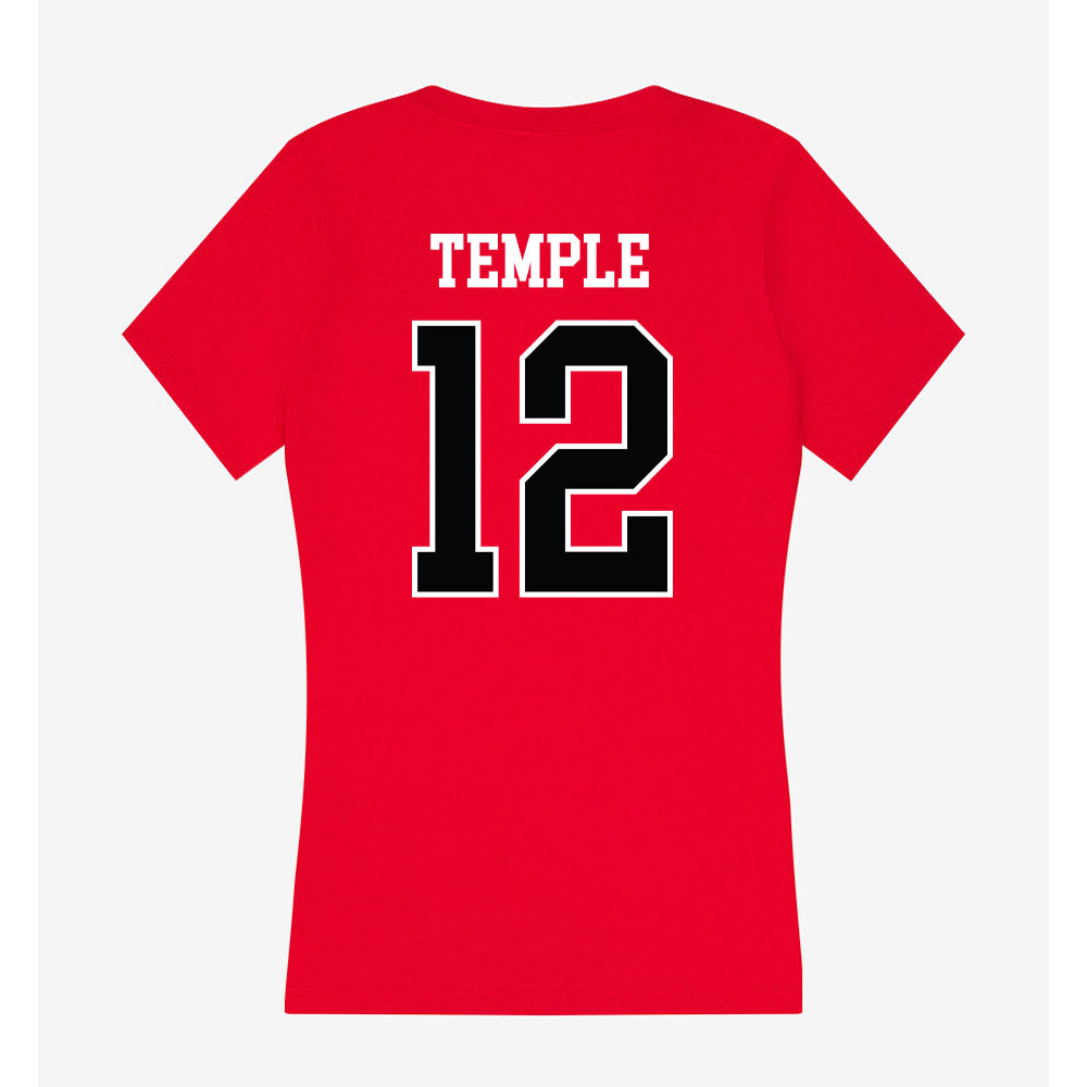 Rutgers - NCAA Men's Soccer : Jackson Temple - Women's V-Neck T-Shirt-1