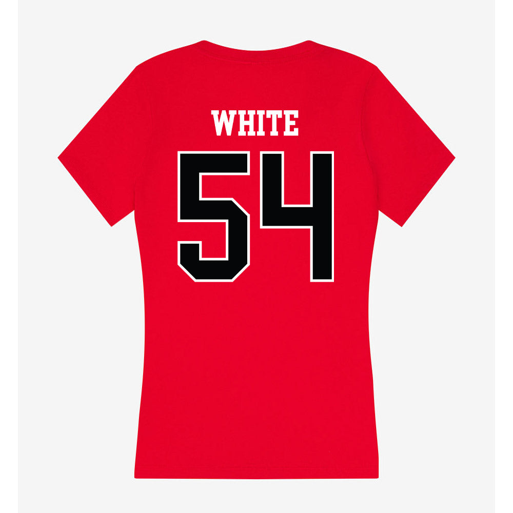 Rutgers - NCAA Football : Taj White - Women's V-Neck T-Shirt-1