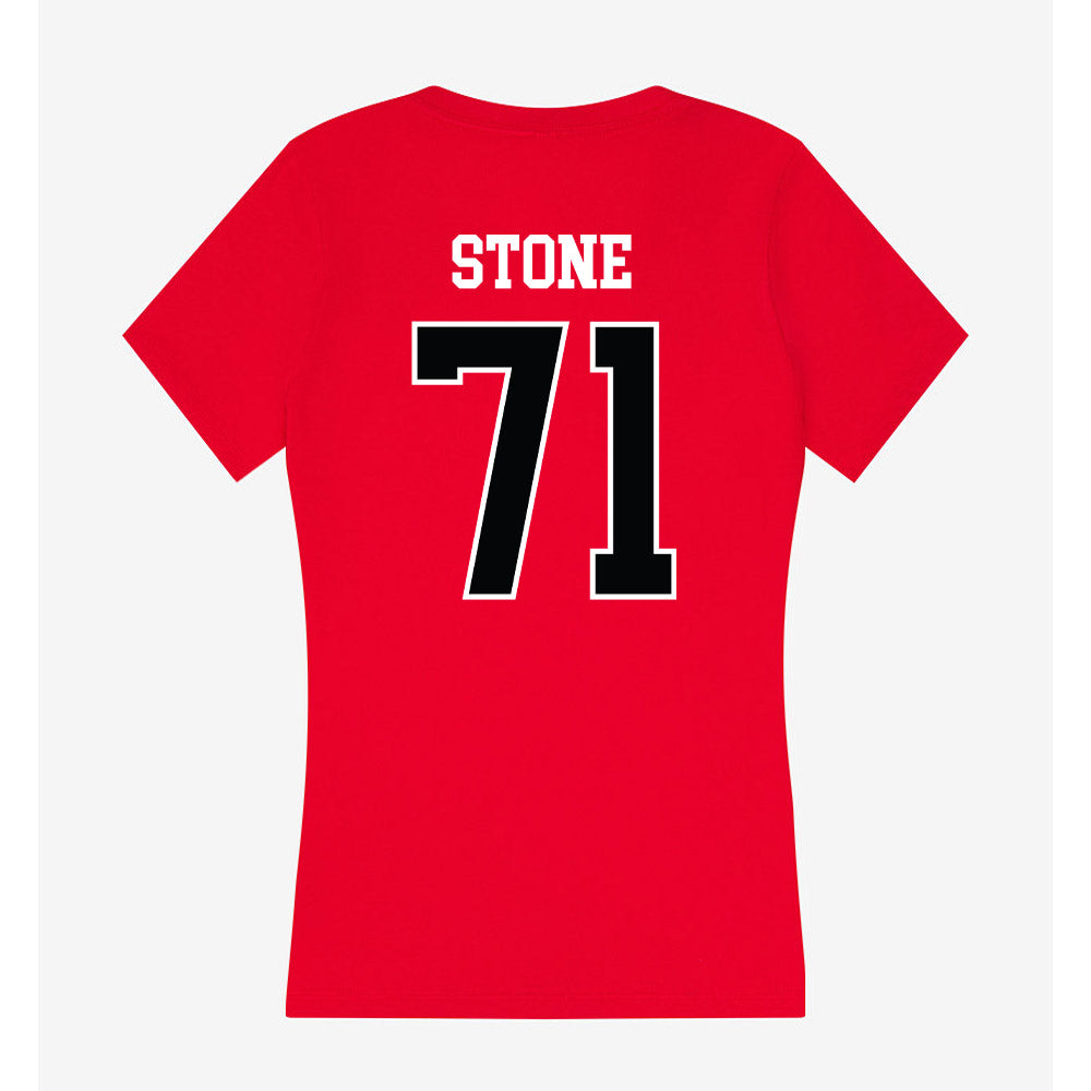 Rutgers - NCAA Football : John Stone - Women's V-Neck T-Shirt-1