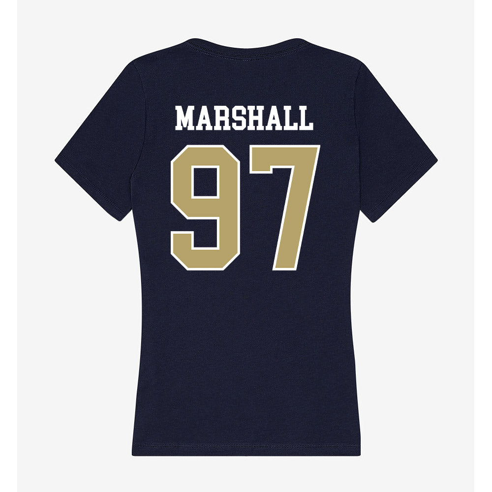 Georgia Tech - NCAA Football : Landen Marshall - Women's V-Neck T-Shirt-1