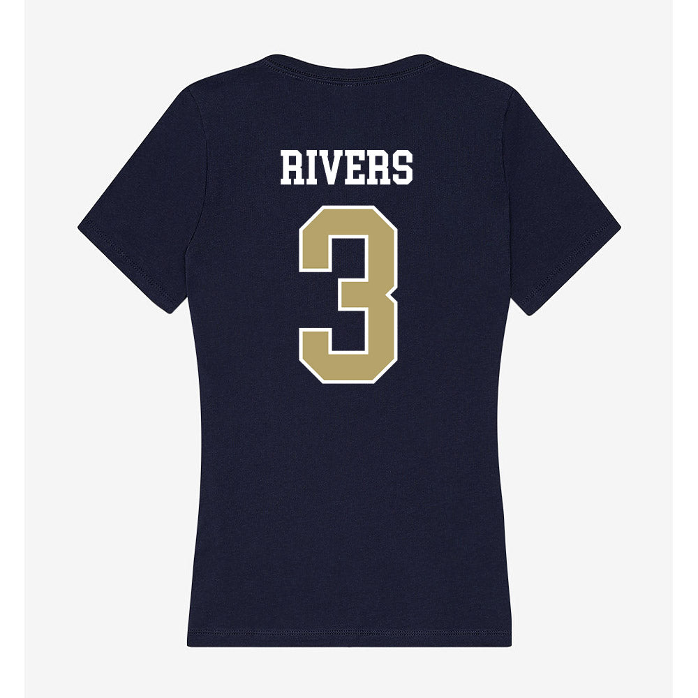 Georgia Tech - NCAA Football : Eric Rivers - Women's V-Neck T-Shirt-1