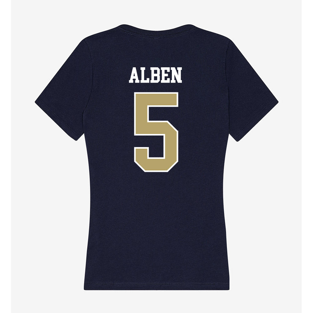 Georgia Tech - NCAA Women's Basketball : Catherine Alben - Women's V-Neck T-Shirt-1