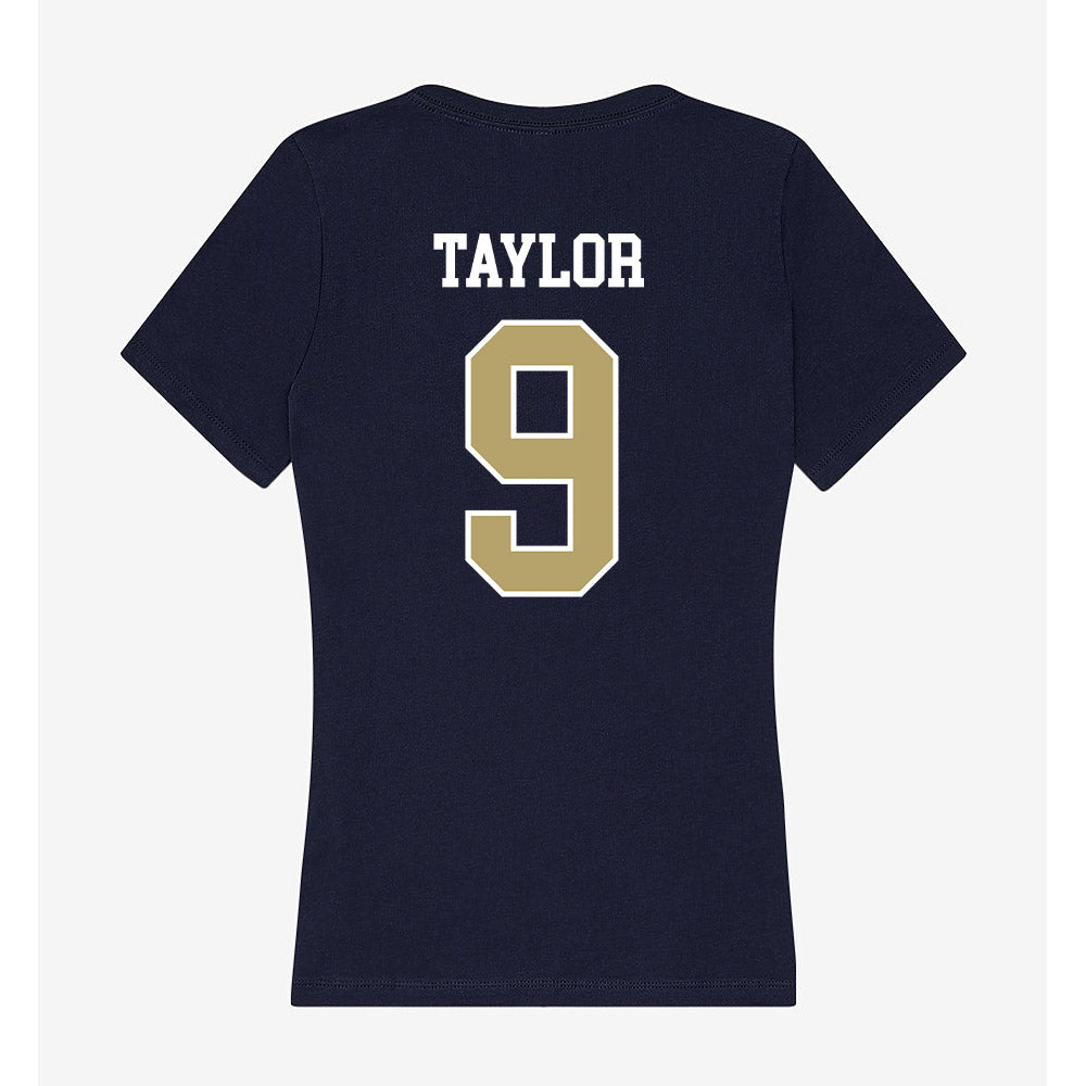 Georgia Tech - NCAA Football : Zion Taylor - Women's V-Neck T-Shirt-1