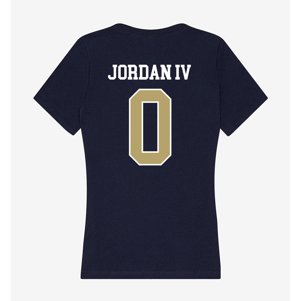 Georgia Tech - NCAA Football : Melvin Jordan IV - Women's V-Neck T-Shirt-1