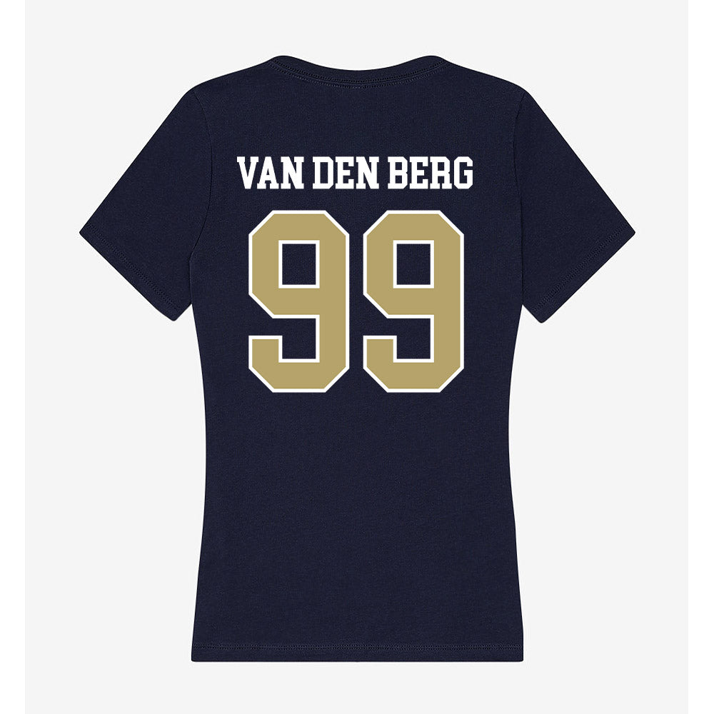 Georgia Tech - NCAA Football : Jordan van den Berg - Women's V-Neck T-Shirt-1