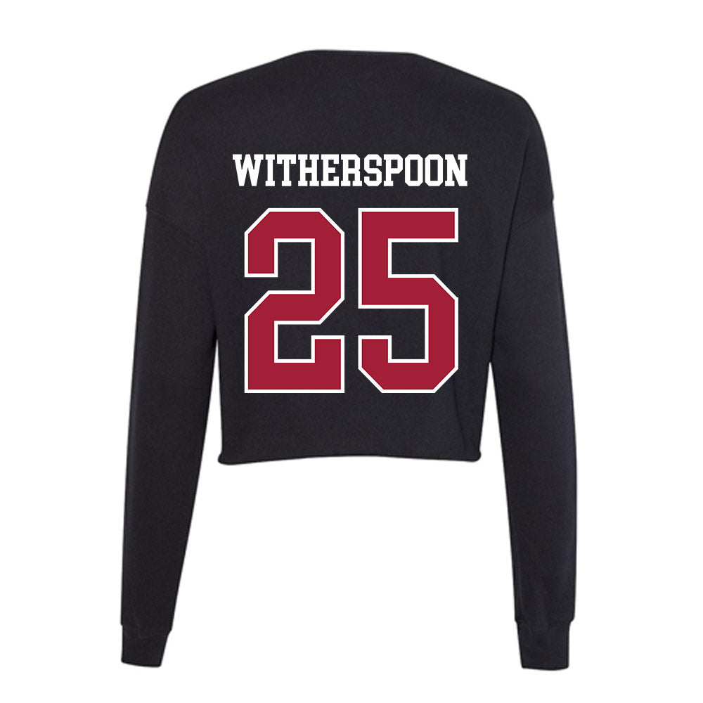 Oklahoma - NCAA Baseball : Malachi Witherspoon - Women's Cropped Crew Fleece-1