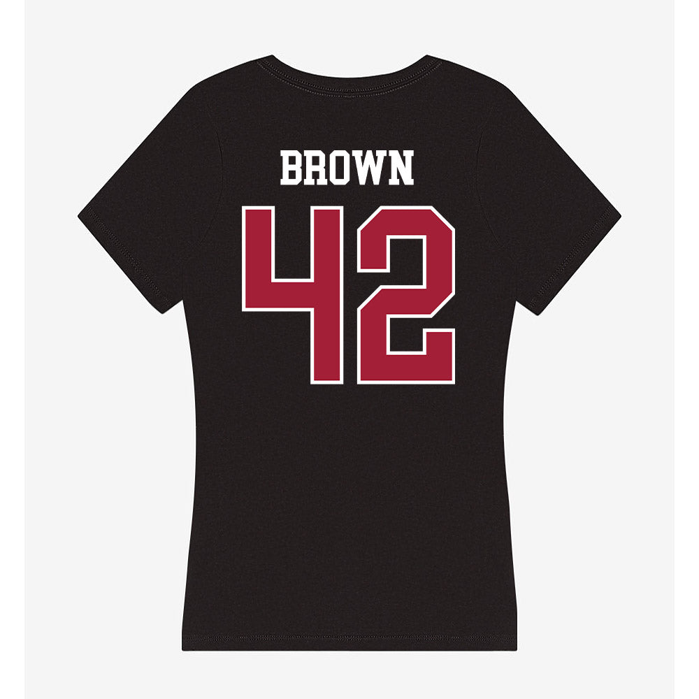 Oklahoma - NCAA Women's Soccer : Riley Brown - Women's V-Neck T-Shirt-1