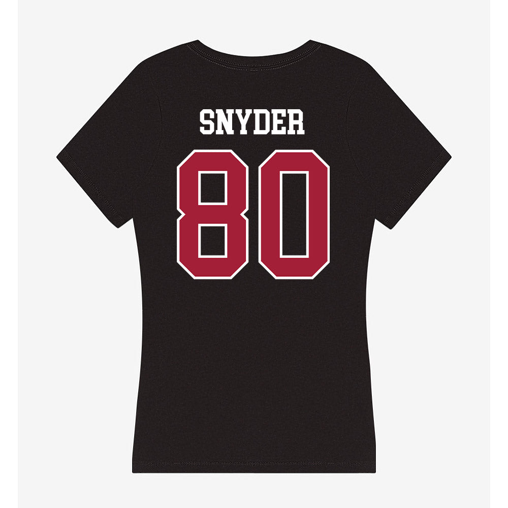 Oklahoma - NCAA Football : Jakeb Snyder - Women's V-Neck T-Shirt-1