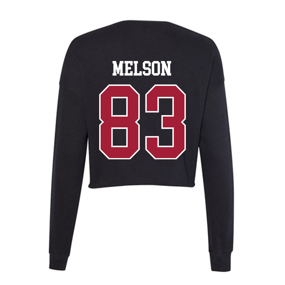 Oklahoma - NCAA Football : Major Melson - Women's Cropped Crew Fleece-1