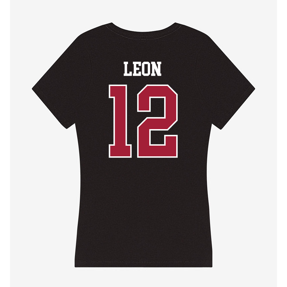 Oklahoma - NCAA Baseball : Kadyn Leon - Women's V-Neck T-Shirt-1