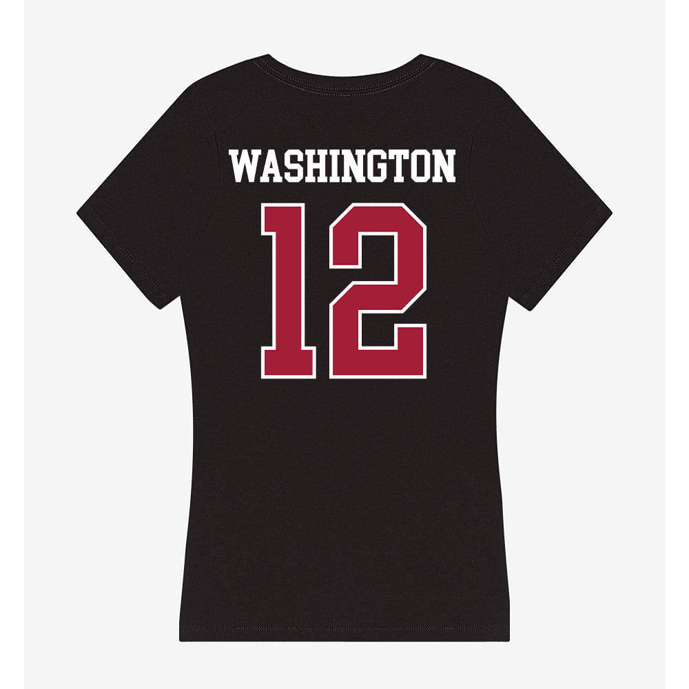 Oklahoma - NCAA Women's Soccer : Alexis Washington - Women's V-Neck T-Shirt-1