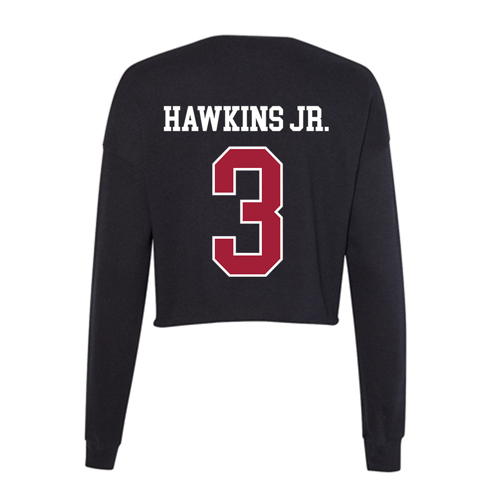 Oklahoma - NCAA Football : Michael Hawkins Jr. - Women's Cropped Crew Fleece-1