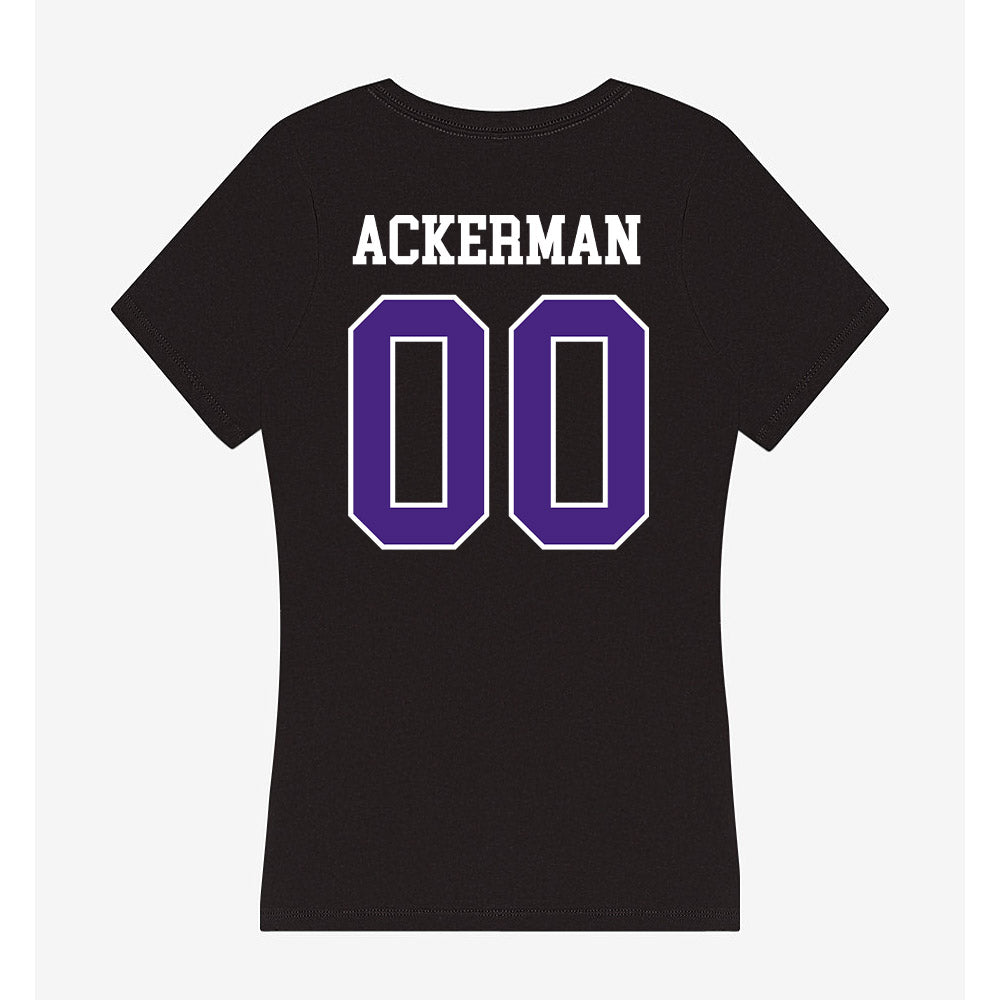 Northwestern - NCAA Baseball : Riley Ackerman - Classic Shersey Women's V-Neck T-Shirt-1