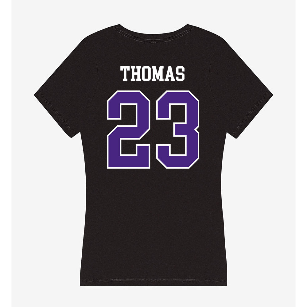 Northwestern - NCAA Women's Basketball : Tayla Thomas - Classic Shersey Women's V-Neck T-Shirt-1