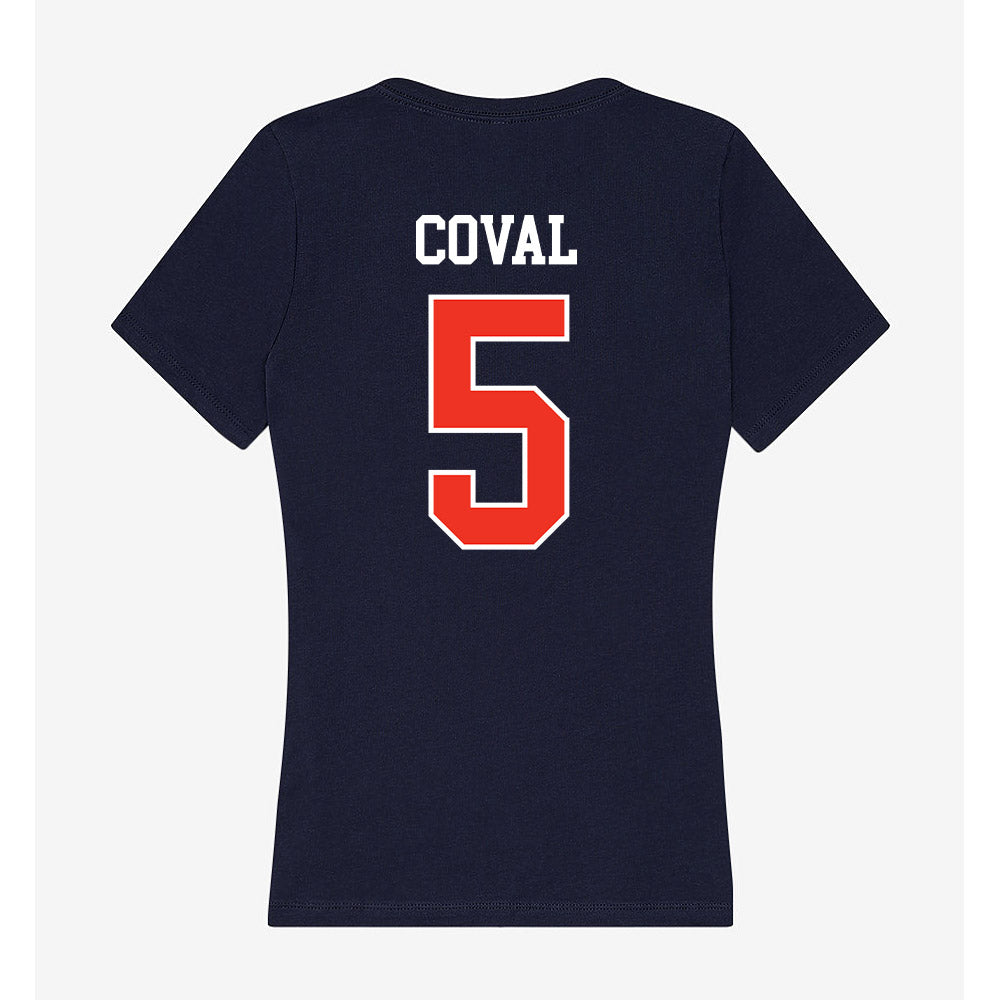 Syracuse - NCAA Women's Soccer : Julia Coval - Women's V-Neck T-Shirt-1