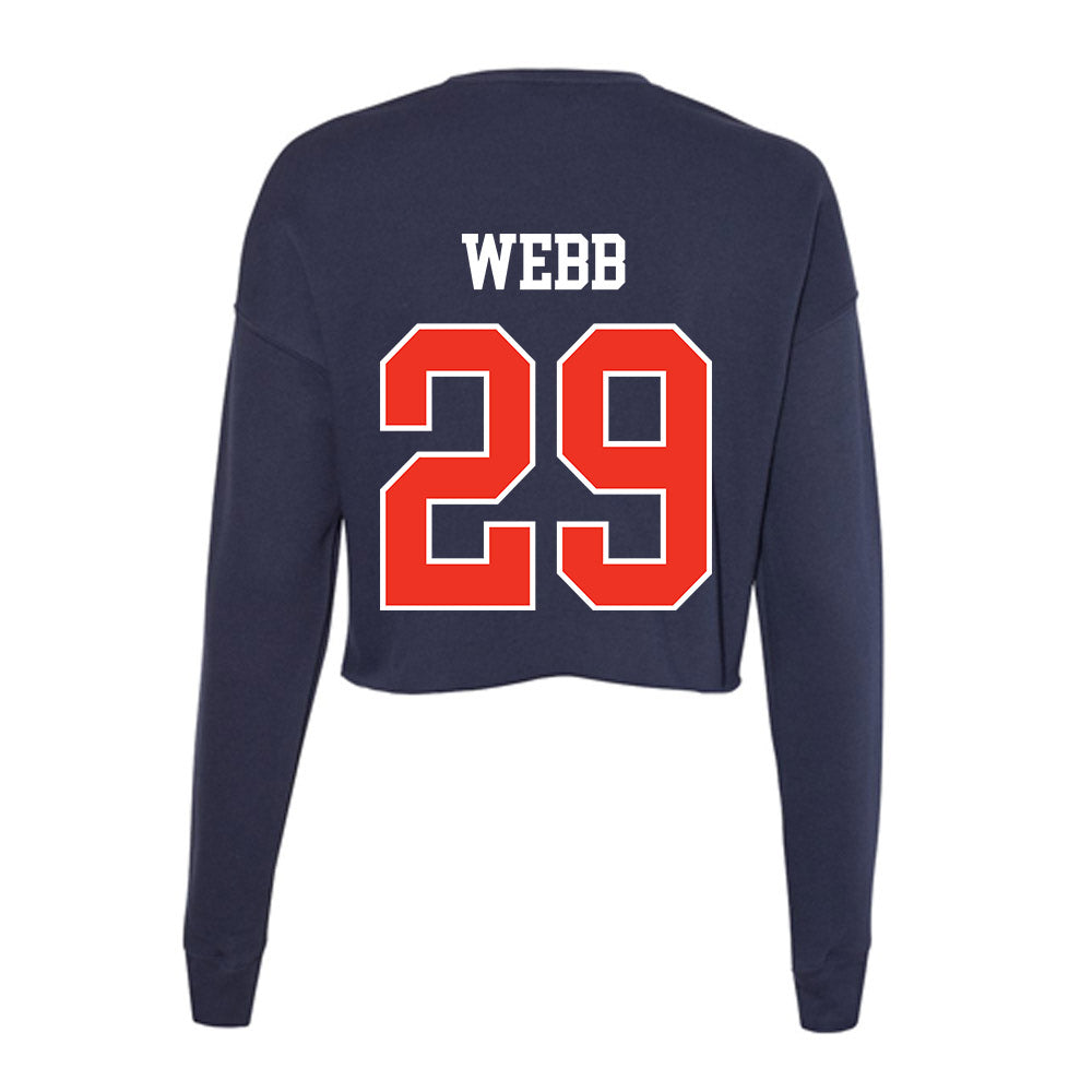 Syracuse - NCAA Women's Lacrosse : Cecelia Webb - Women's Cropped Crew Fleece-1
