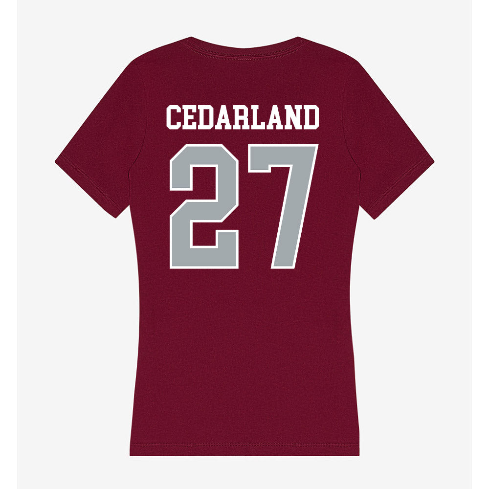 WSU - NCAA Football : Hudson Cedarland - Women's V-Neck T-Shirt-1