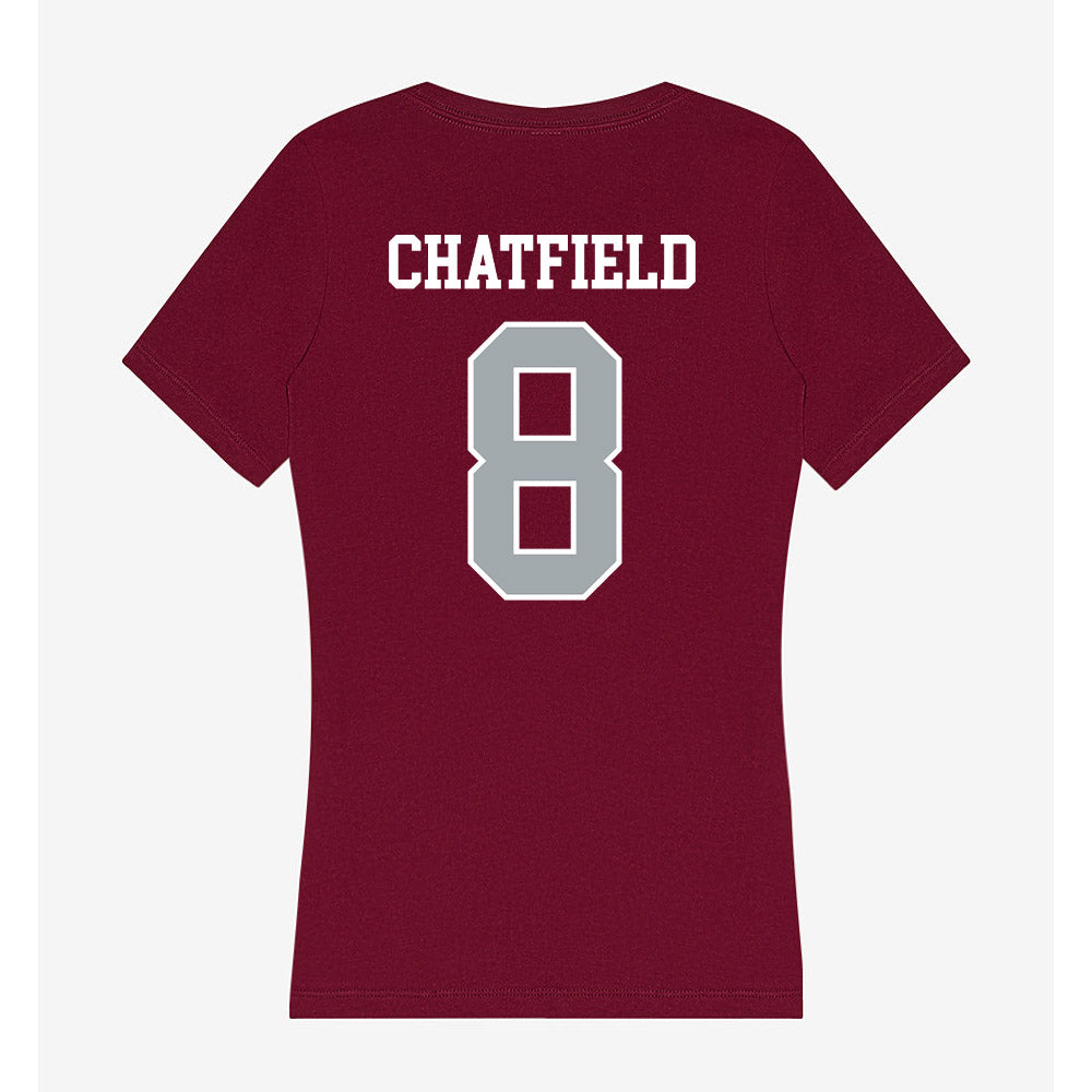 WSU - NCAA Women's Basketball : Kenzie Chatfield - Women's V-Neck T-Shirt-1