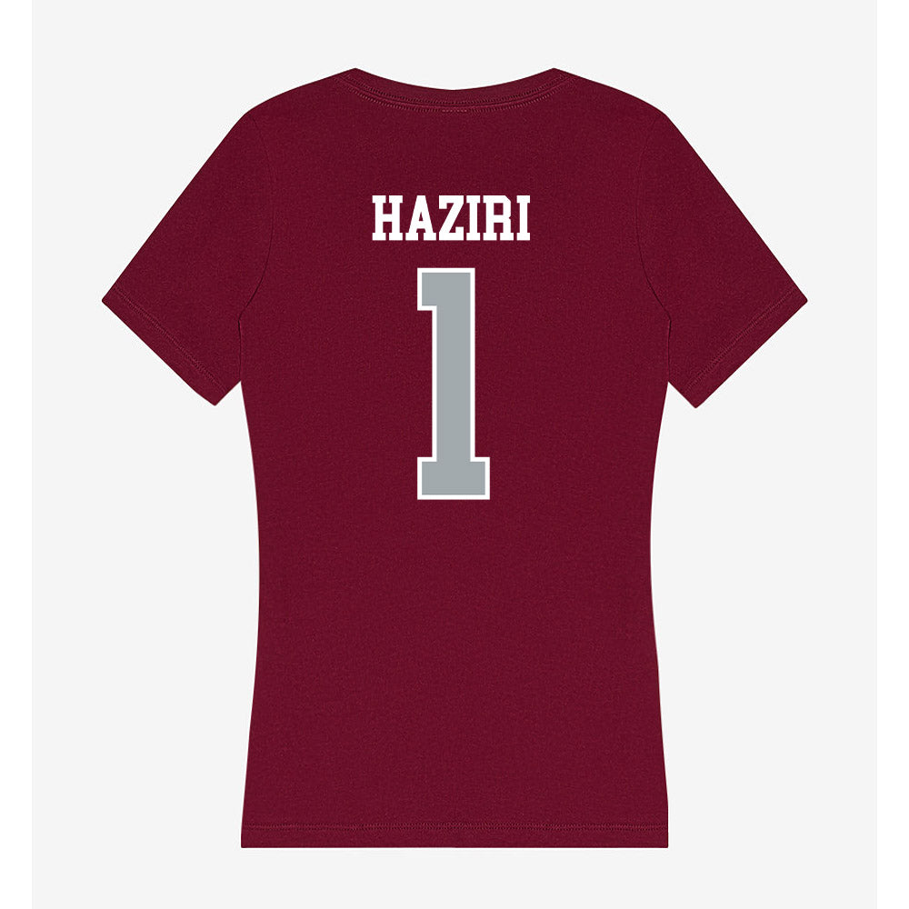 WSU - NCAA Women's Basketball : Malvina Haziri - Women's V-Neck T-Shirt-1