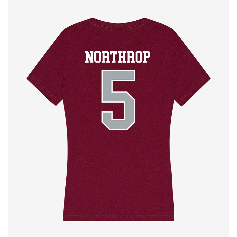 WSU - NCAA Baseball : Kyler Northrop - Women's V-Neck T-Shirt-1