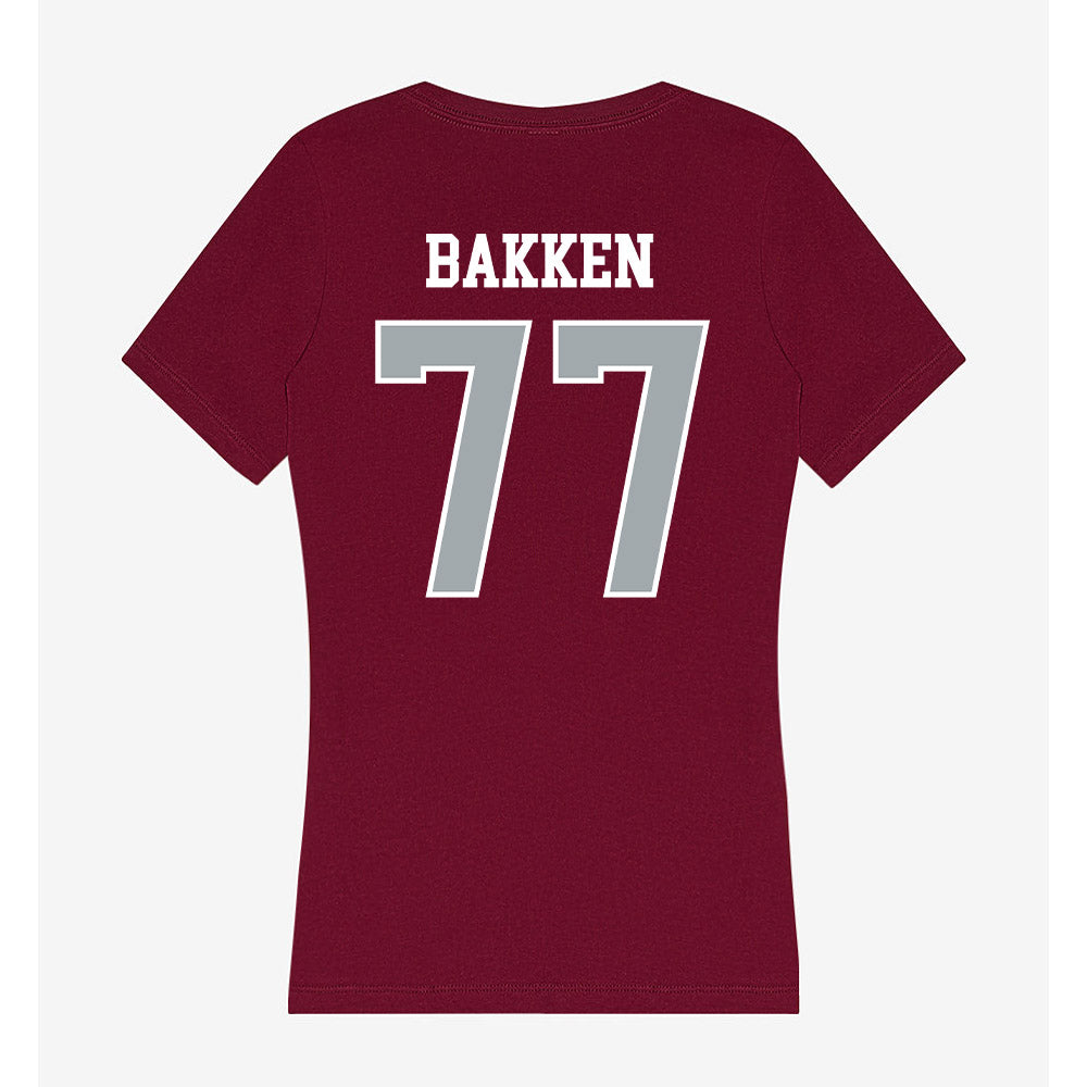 WSU - NCAA Football : Nick Bakken - Women's V-Neck T-Shirt-1