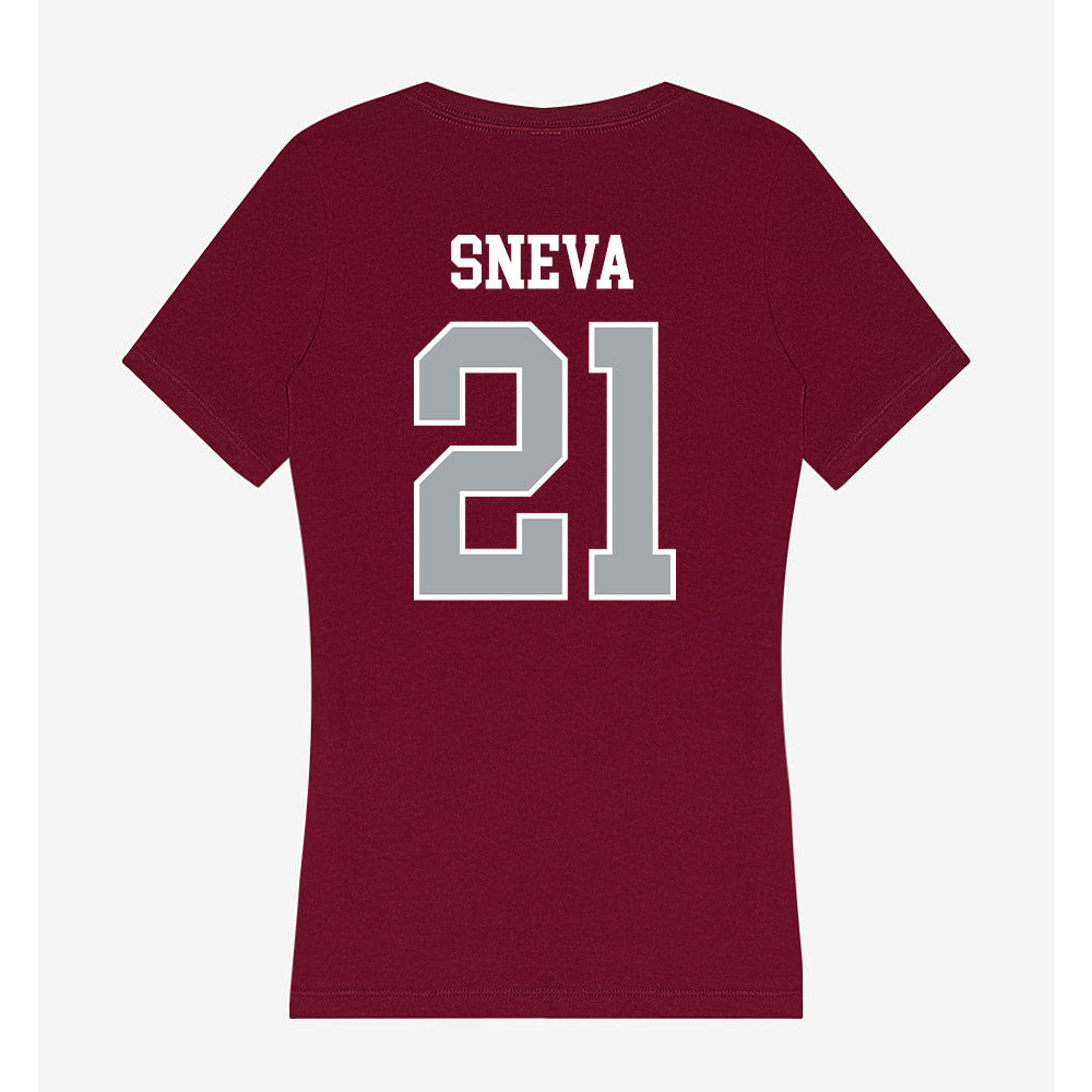 WSU - NCAA Women's Volleyball : ziah sneva - Women's V-Neck T-Shirt-1