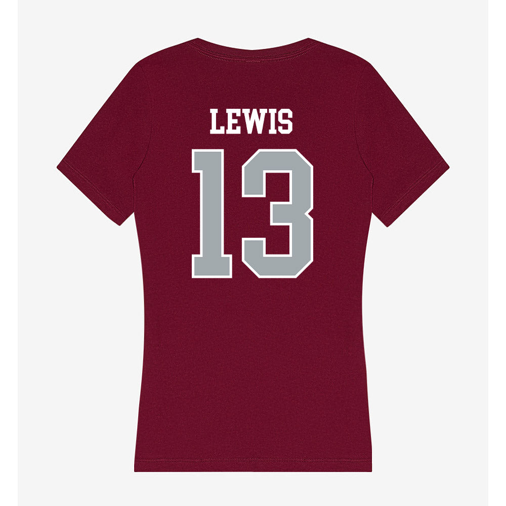 WSU - NCAA Baseball : Nick Lewis - Women's V-Neck T-Shirt-1